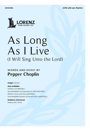 Book cover for As Long As I Live