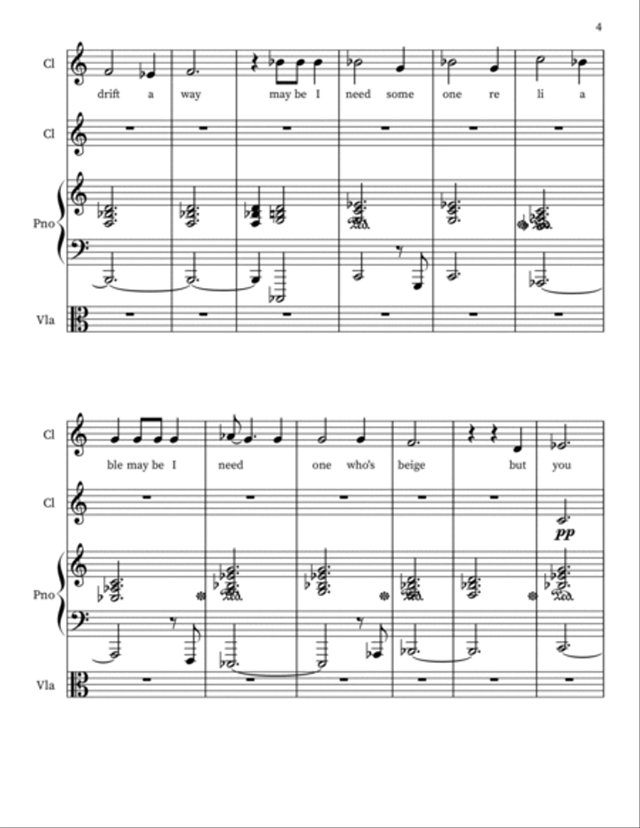 Yellow Piano, Vocal, Guitar scores gallery preview page 4