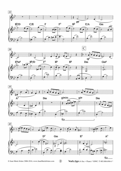 WaltzApp [Alto Sax + Piano]