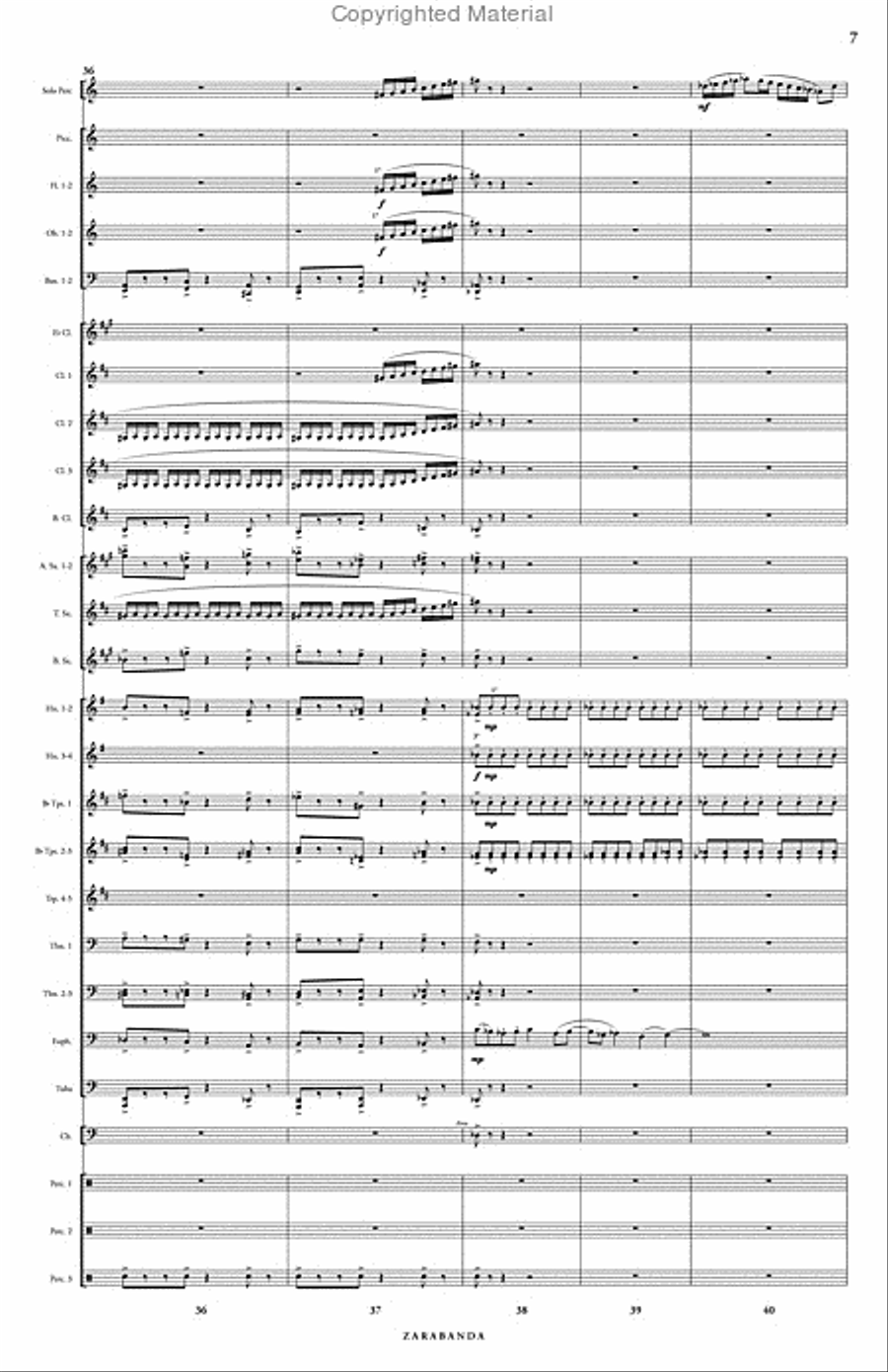 Zarabanda Concert Band scores gallery preview page 8