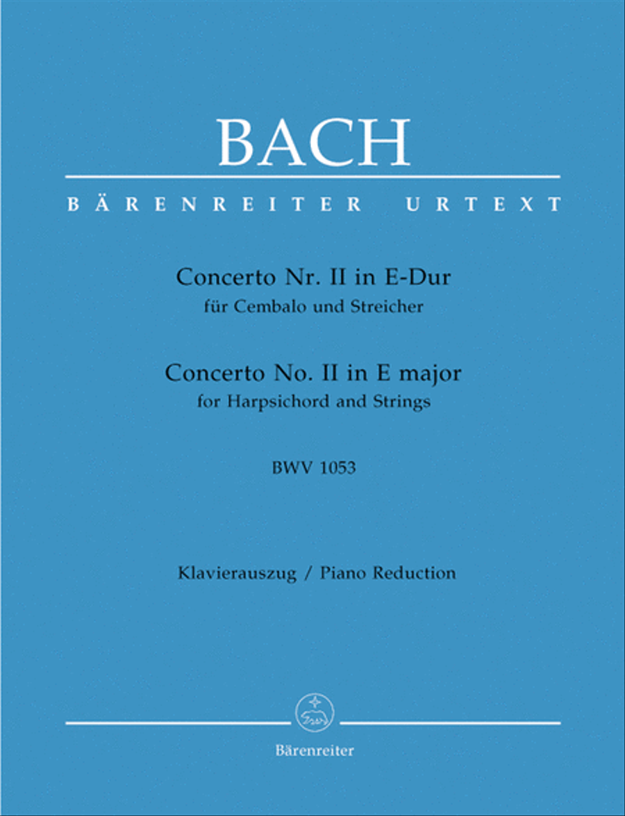 Concerto for Harpsichord and Strings No. 2 E major BWV 1053 Harpsichord scores gallery preview page 1