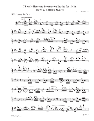 Mazas 75 Melodious & Progressive Etudes for Violin Book 2, No. 46
