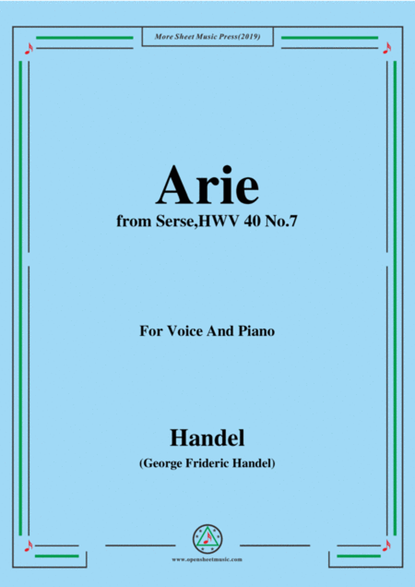 Handel-Arie,from Serse HWV 40 No.7,for Voice&Piano image number null