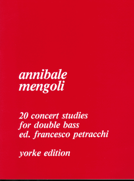 20 Concert Studies For Double Bass by Annibale Mengoli Double Bass - Sheet Music