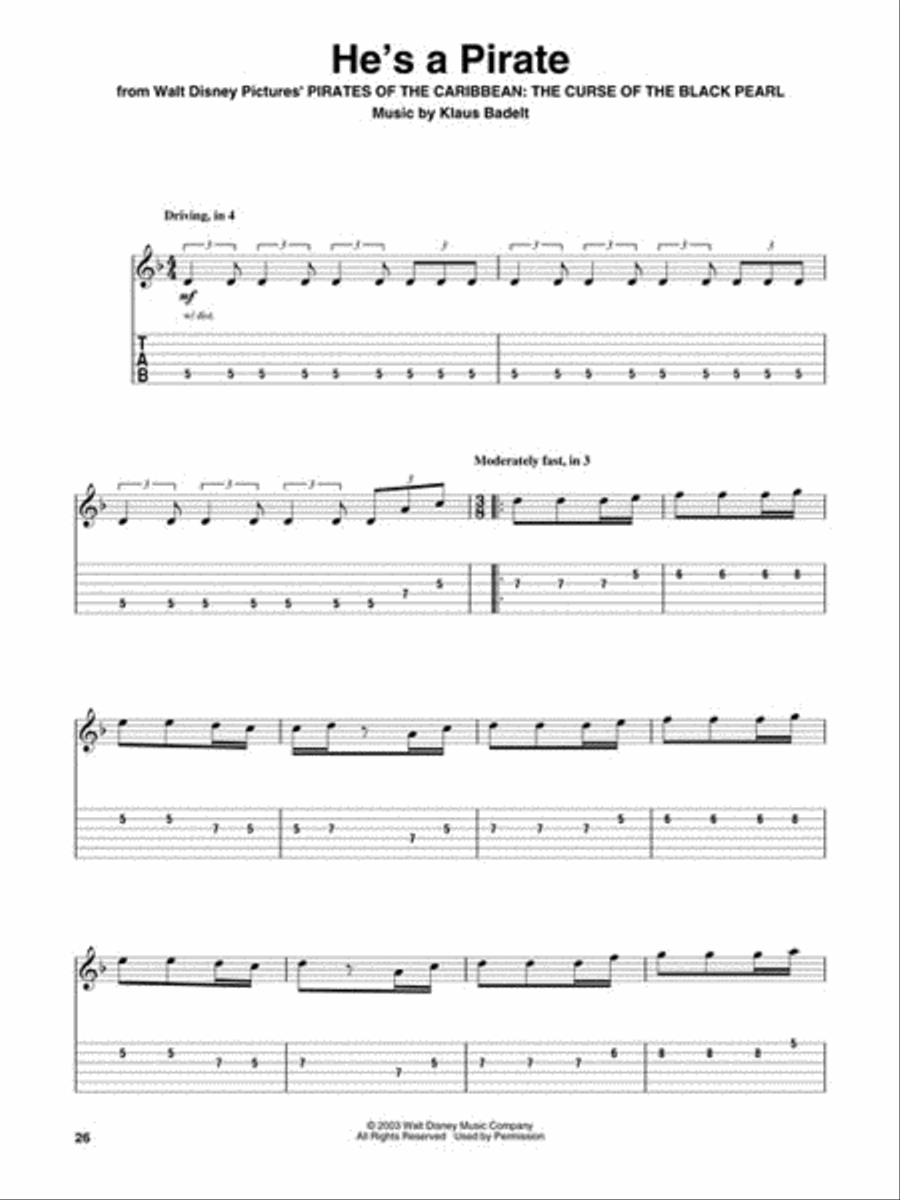 Guitar Themes Guitar Themes Guitar Tablature scores gallery preview page 4