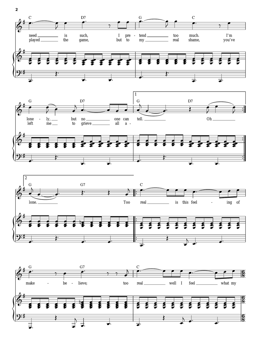The Great Pretender The Great Pretender Piano, Vocal scores gallery preview page 2