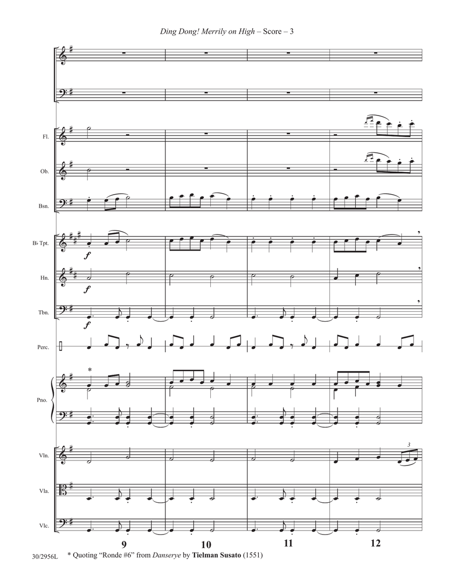 Ding Dong! Merrily on High - Instrumental Ensemble Score and Parts Set of Parts scores gallery preview page 5