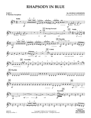 Book cover for Rhapsody in Blue (arr. Paul Murtha) - Pt.5 - Eb Baritone Saxophone