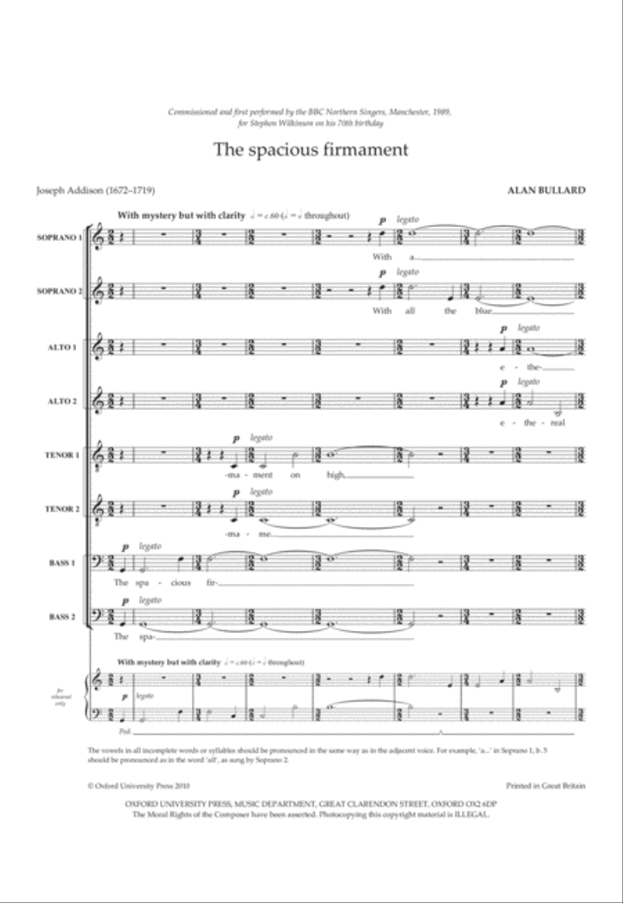 The spacious firmament The spacious firmament SSAATTBB scores gallery preview page 2
