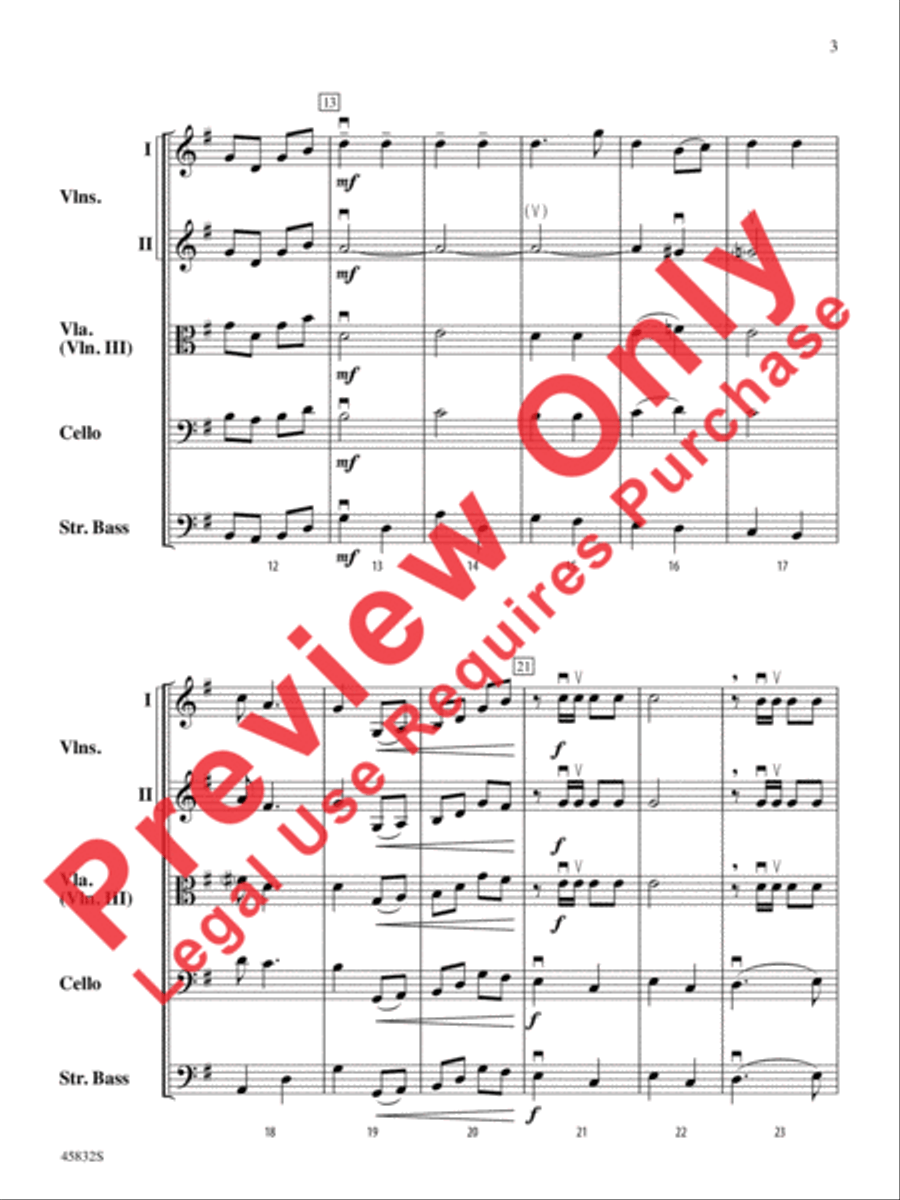 The Marines' Hymn String Orchestra scores gallery preview page 3