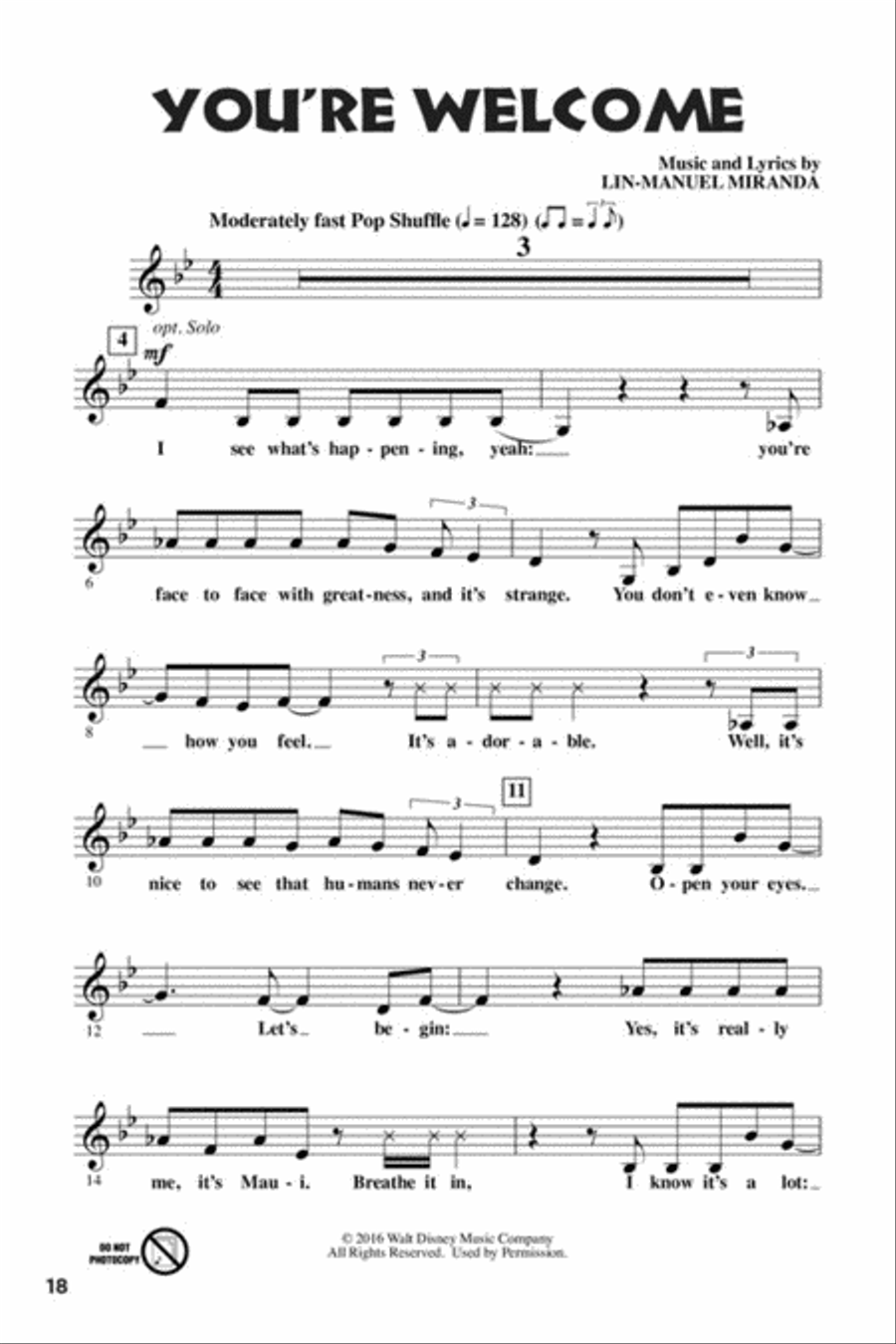 Let's All Sing Songs from MOANA Choir scores gallery preview page 7