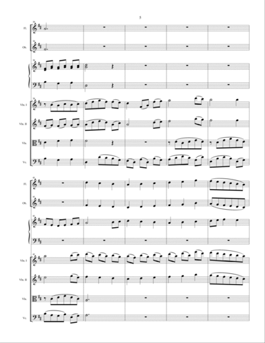 Fantasia for Christmas (chamber orchestra) Chamber Orchestra scores gallery preview page 5
