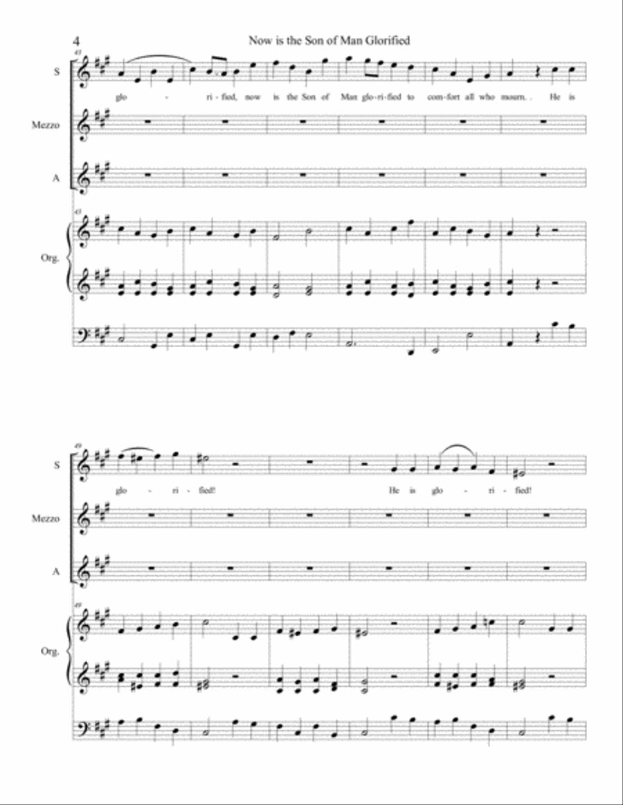 Now Is the Son of Man Glorified SSA scores gallery preview page 4