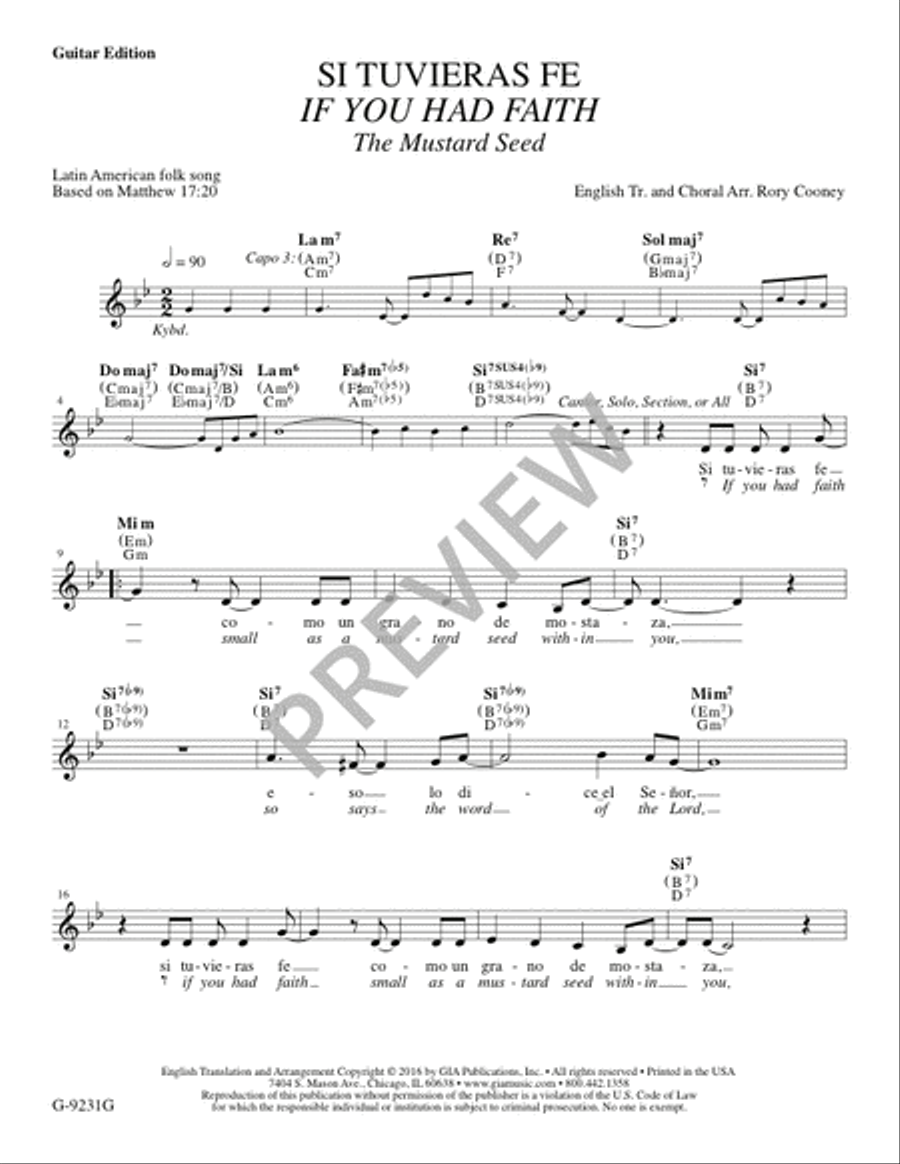 Si Tuvieras Fe / If You Had Faith - Guitar edition Guitar scores gallery preview page 2
