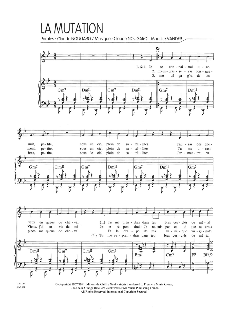 Mutation Mutation Piano, Vocal scores gallery preview page 1