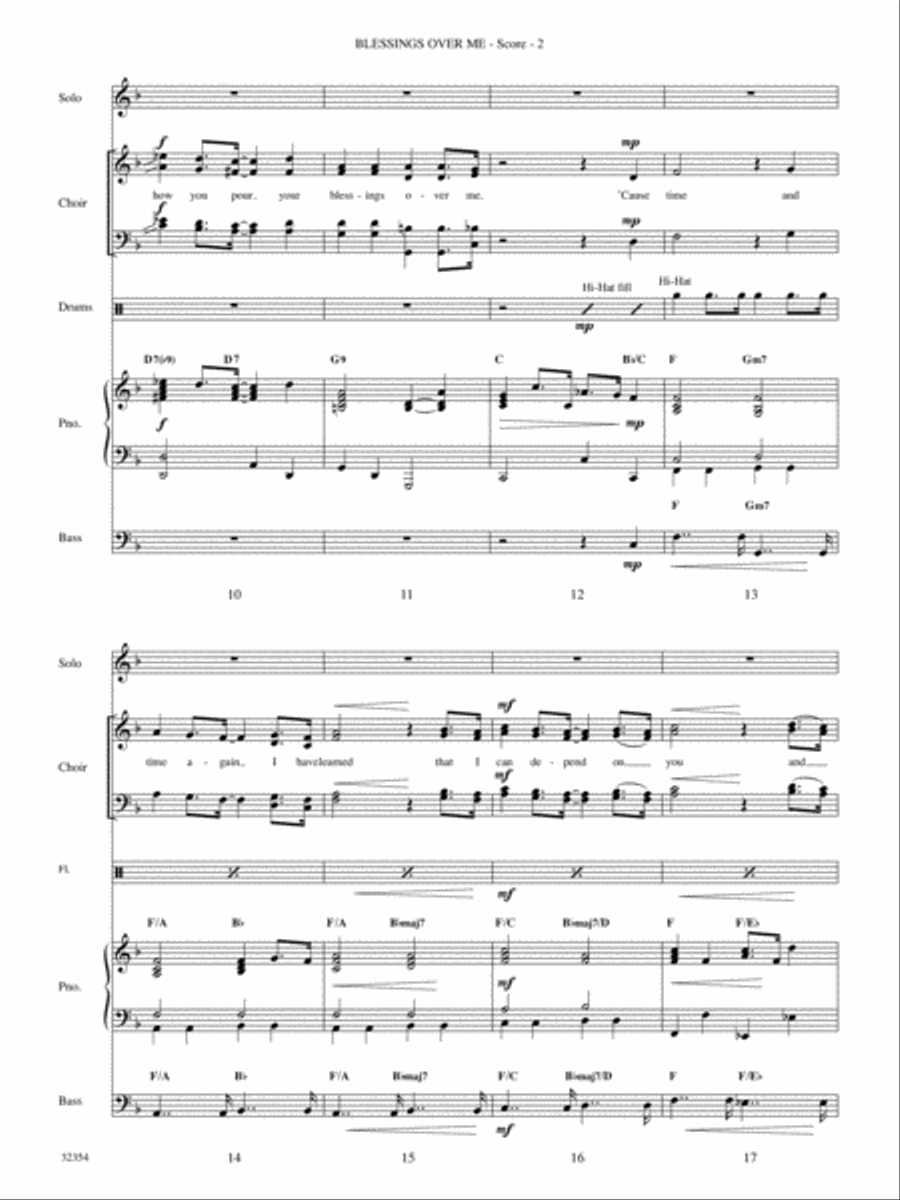 Blessings Over Me Choir scores gallery preview page 3