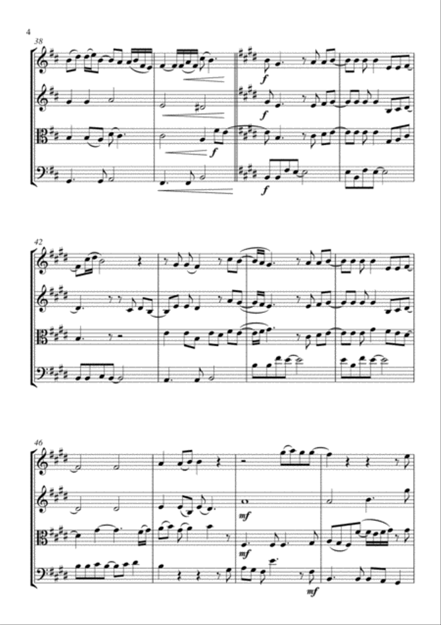 I Swear String Quartet scores gallery preview page 4