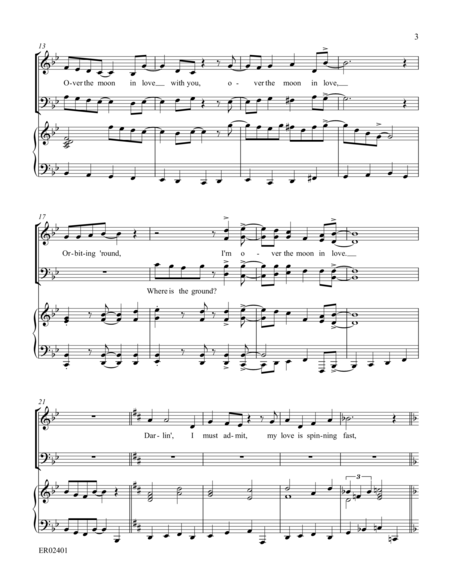 Over the Moon in Love - SATB image number null