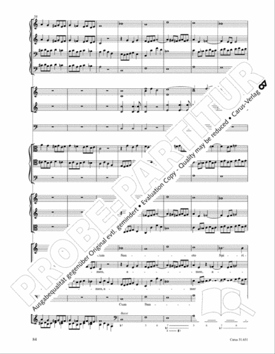 C Minor Mass, K. 427 (Missa in c KV 427) 4-Part scores gallery preview page 100