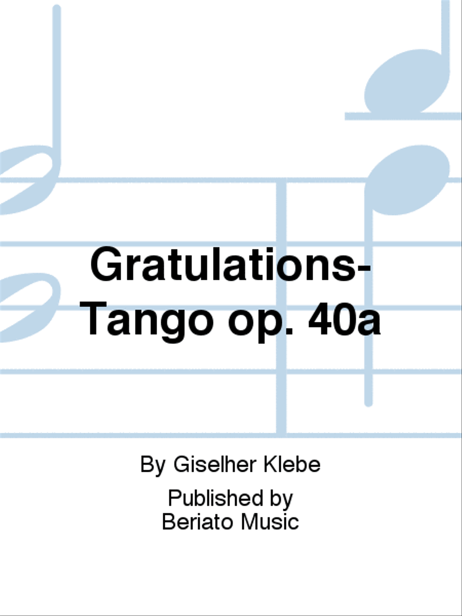 Gratulations-Tango op. 40a Alto Saxophone scores gallery preview page 1