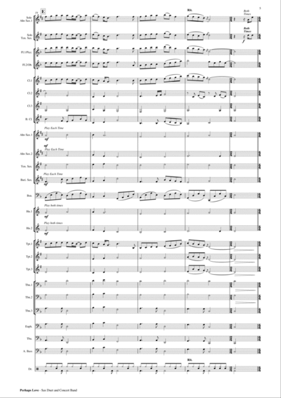 Perhaps Love Concert Band scores gallery preview page 6