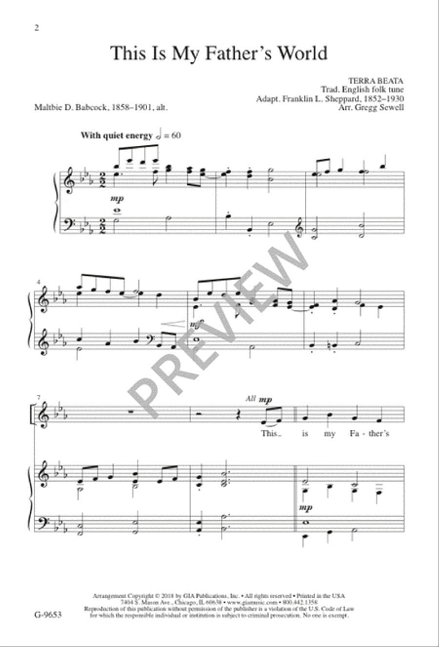 This Is My Father's World 2-Part scores gallery preview page 3