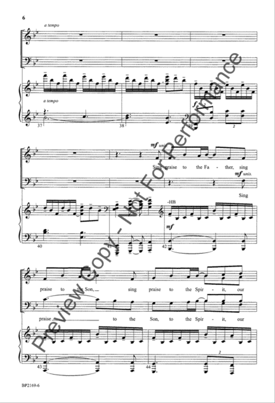 Let All the People Praise! 4-Part scores gallery preview page 7