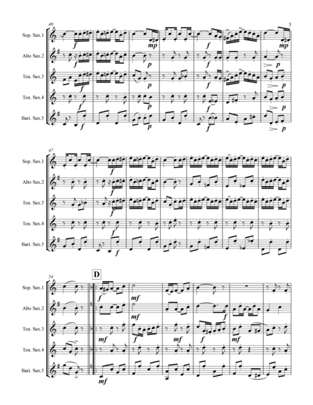Joplin - “The Entertainer” (for Saxophone Quintet SATTB) image number null