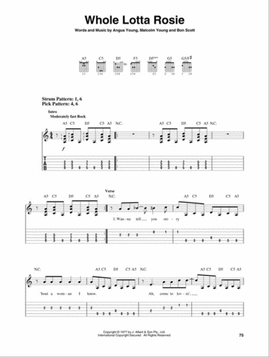 AC/DC Guitar Tablature scores gallery preview page 6