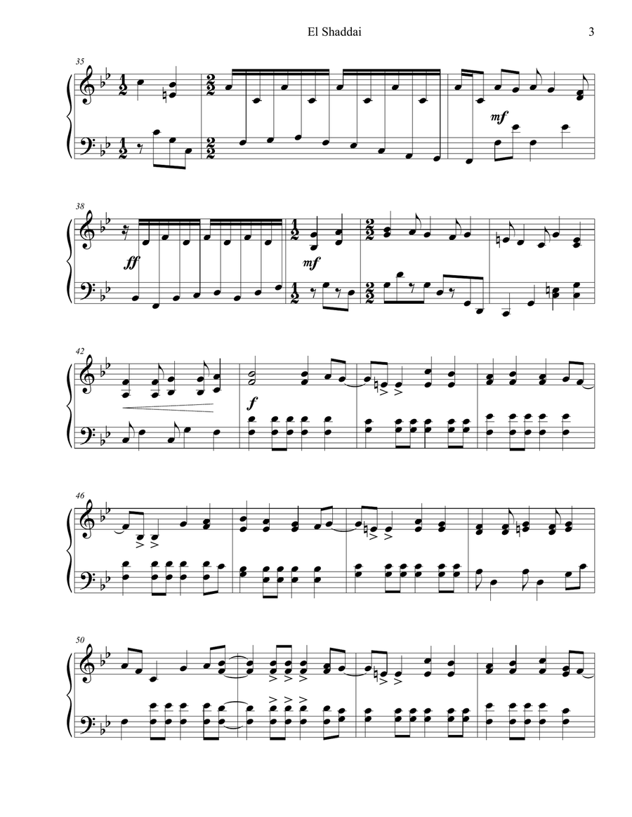 El Shaddai Marimba scores gallery preview page 4