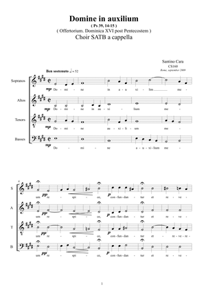 Domine, in auxilium - Offertorium for Choir SATB a cappella