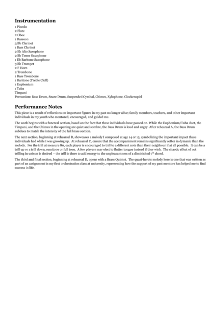 Eulogy Eulogy Concert Band scores gallery preview page 2