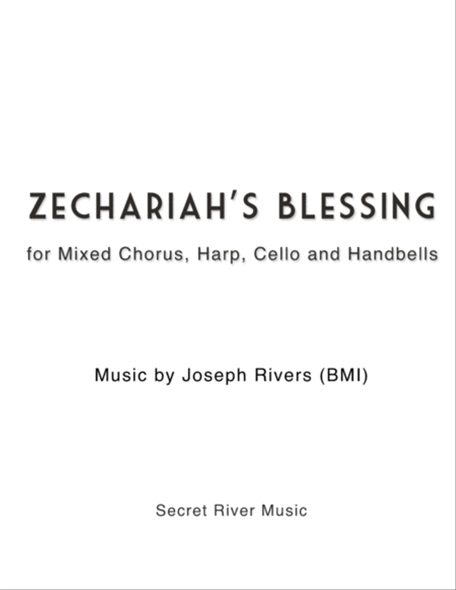 Zechariah's Blessing 4-Part scores gallery preview page 1