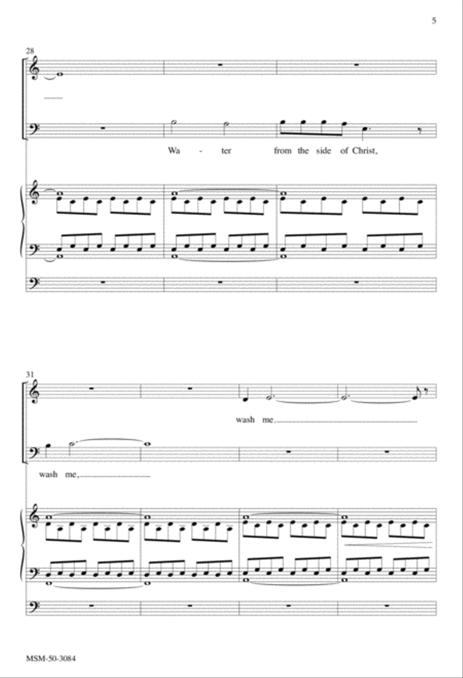 Soul of Christ, Sanctify Me (Anima Christi) 4-Part scores gallery preview page 5