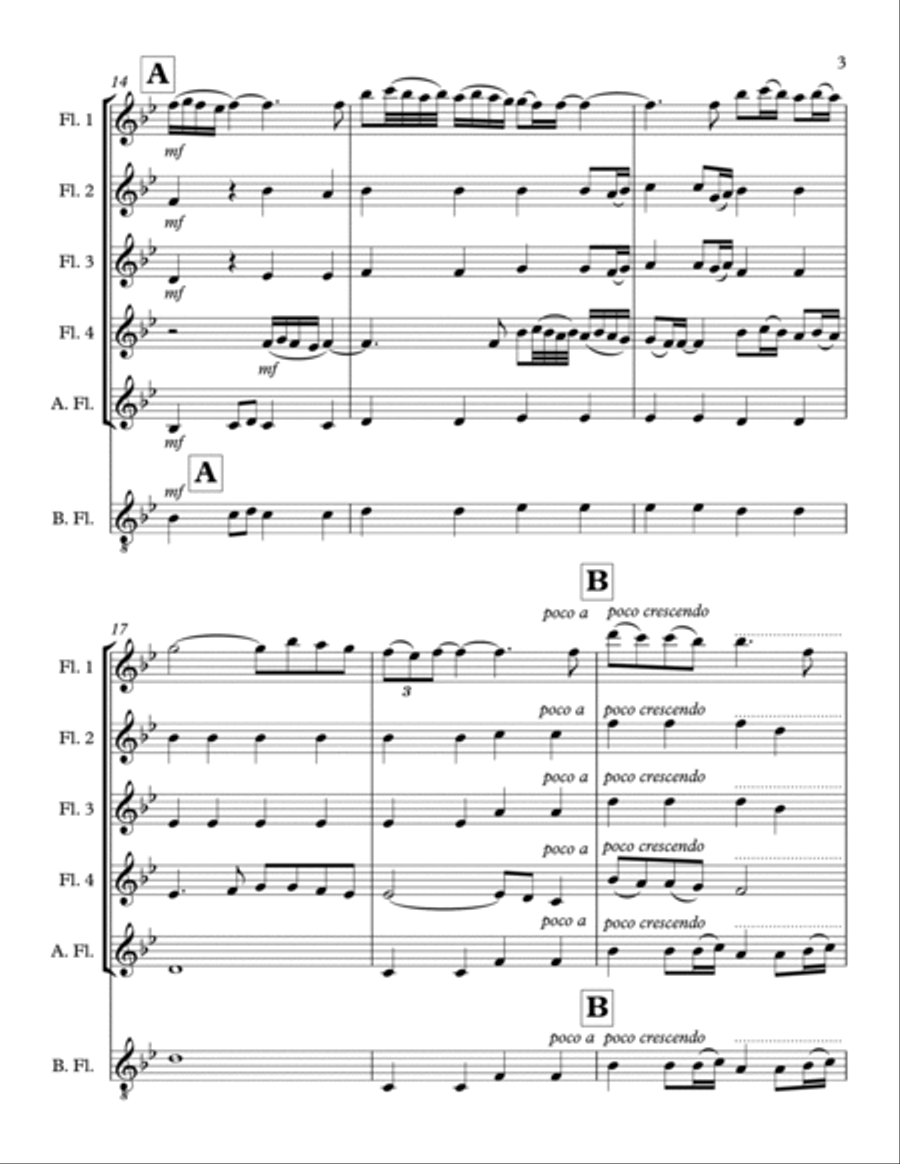 Gabriel's Oboe Gabriel's Oboe Flute Choir scores gallery preview page 4