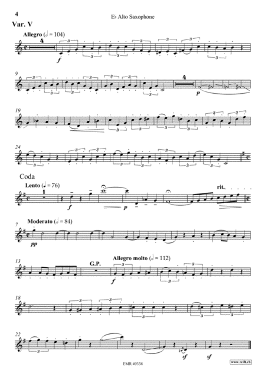 Zurcher Marsch Zurcher Marsch Alto Saxophone scores gallery preview page 5