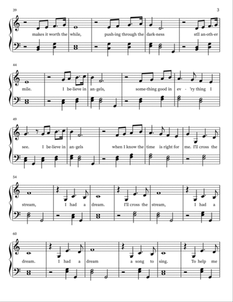 I Have A Dream Piano, Vocal, Guitar scores gallery preview page 3