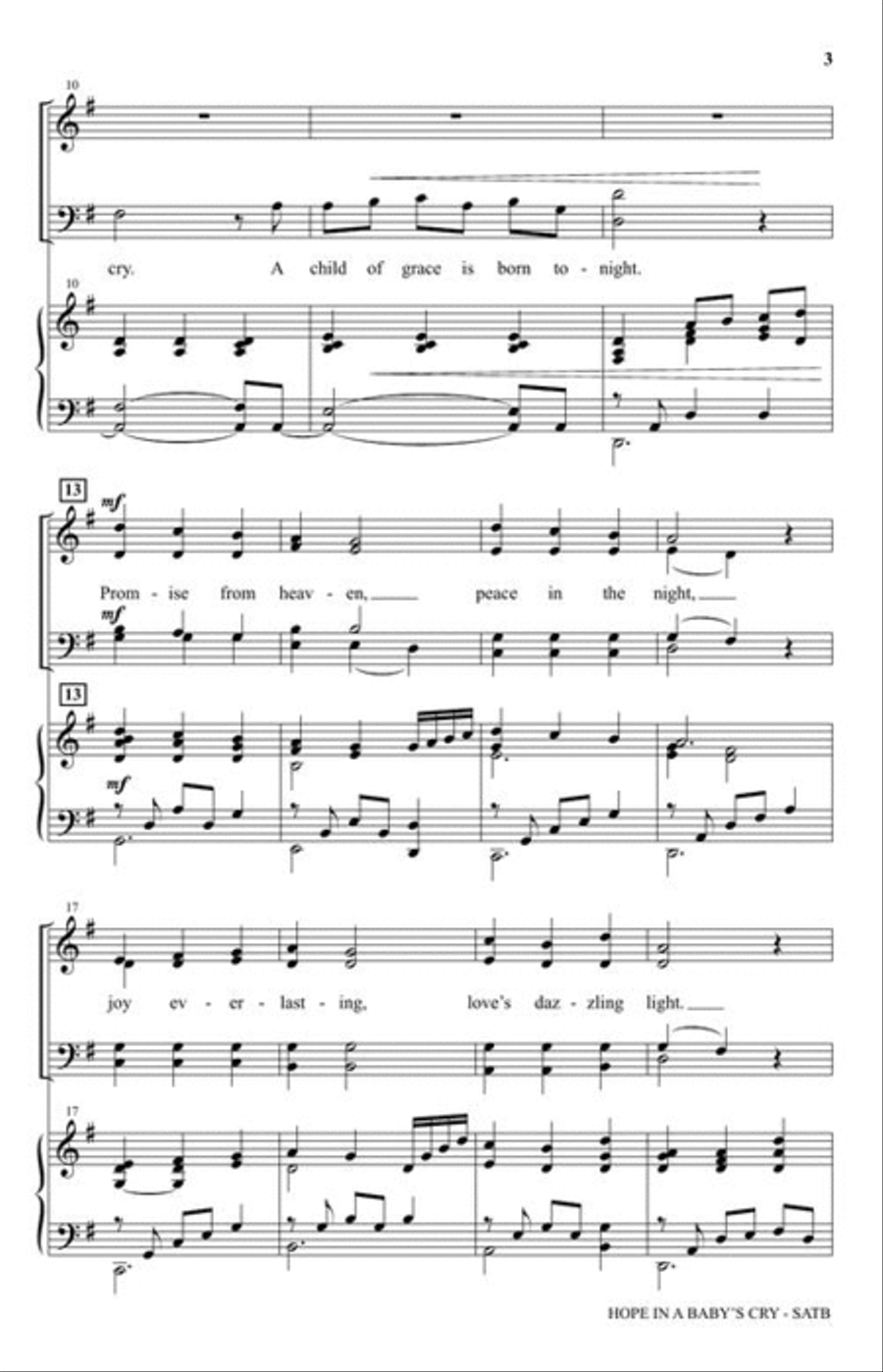 Hope in a Baby's Cry 4-Part scores gallery preview page 4