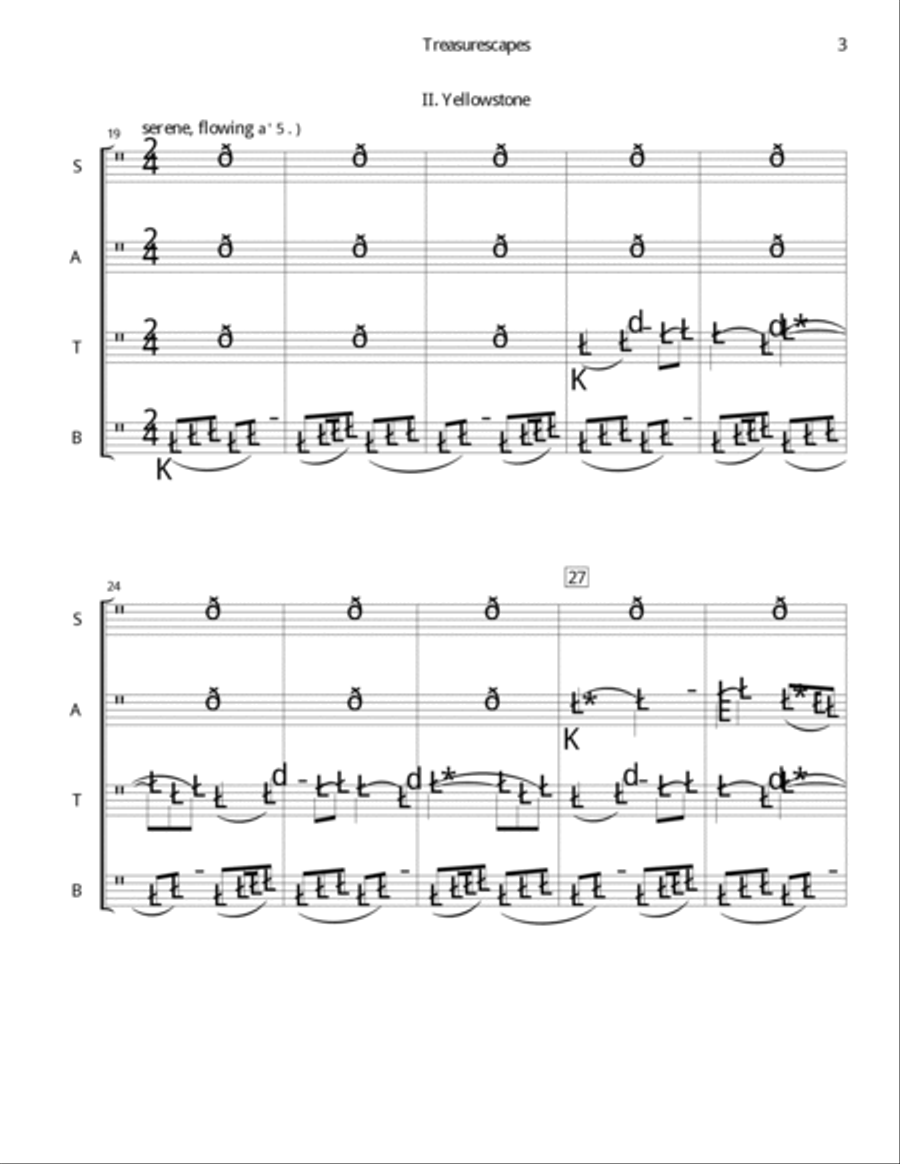 Treasurescapes (sax quartet) Saxophone Quartet scores gallery preview page 5