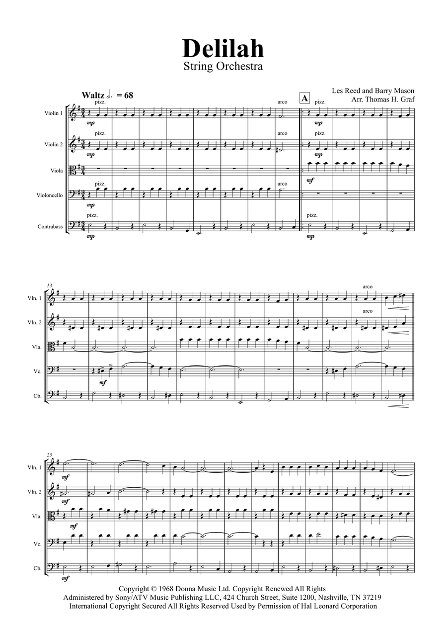 Delilah String Orchestra scores gallery preview page 2