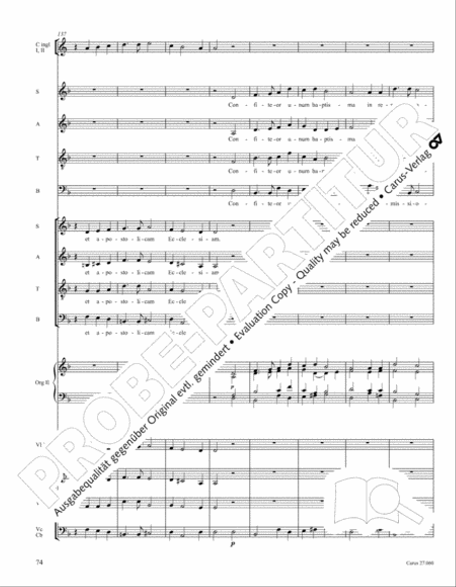 Messe a quatre voix 4-Part scores gallery preview page 85