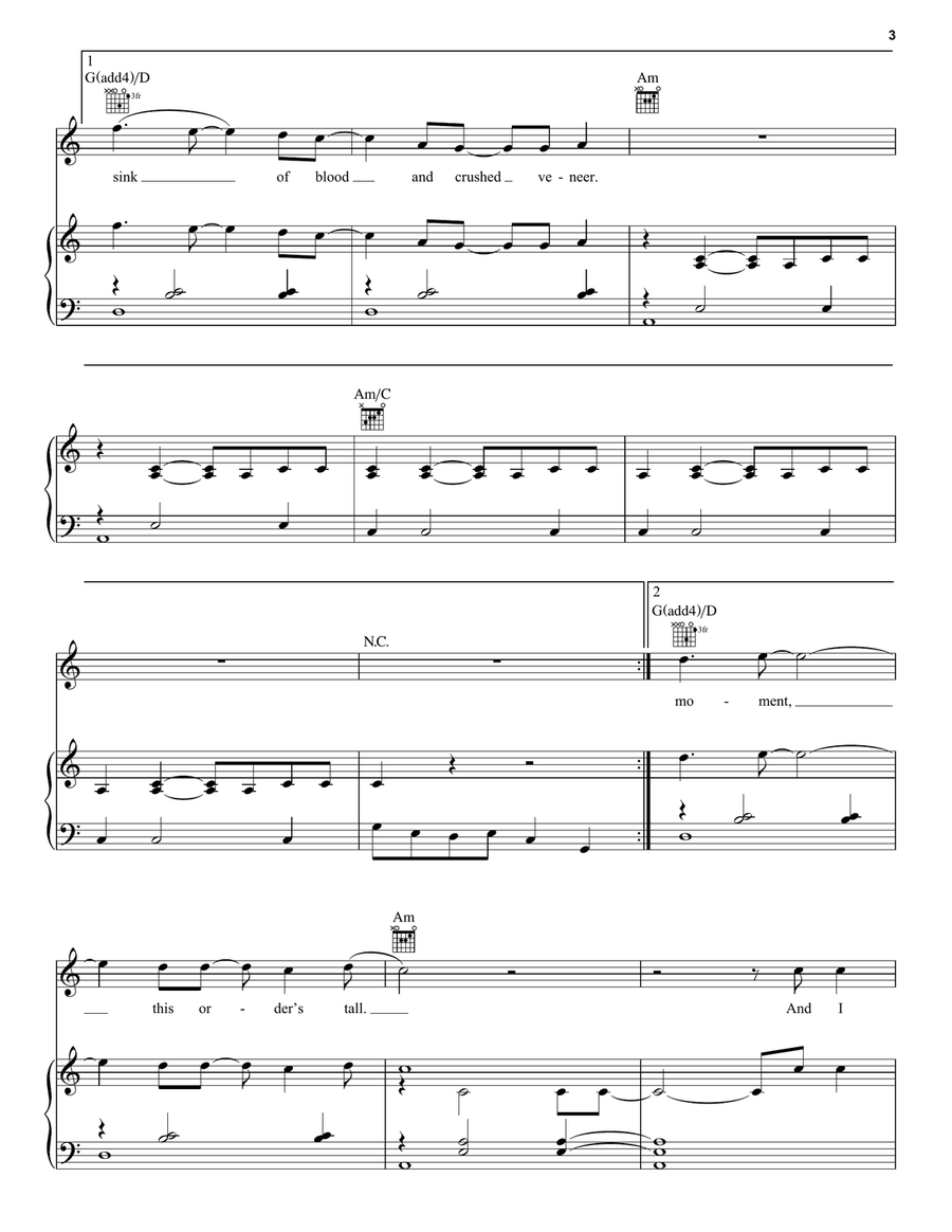 Skinny Love Acoustic Guitar scores gallery preview page 3
