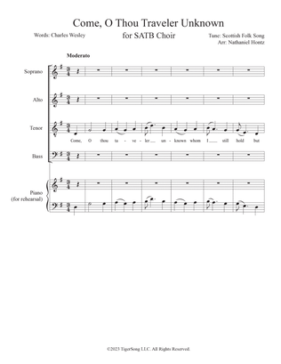 Come, O Thou Traveler Unknown (Anthem for SATB Choir)
