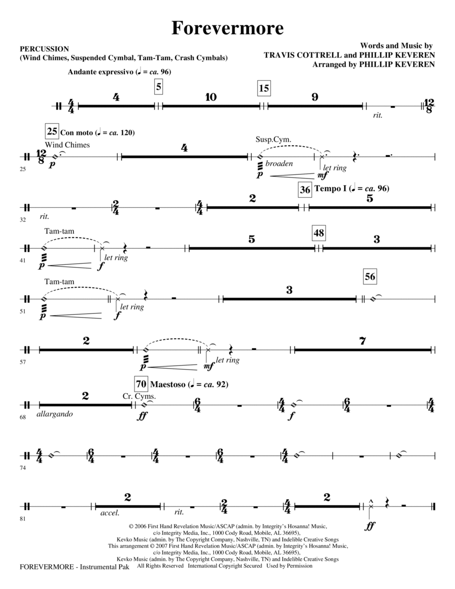 Forevermore - Percussion Choir scores gallery preview page 1