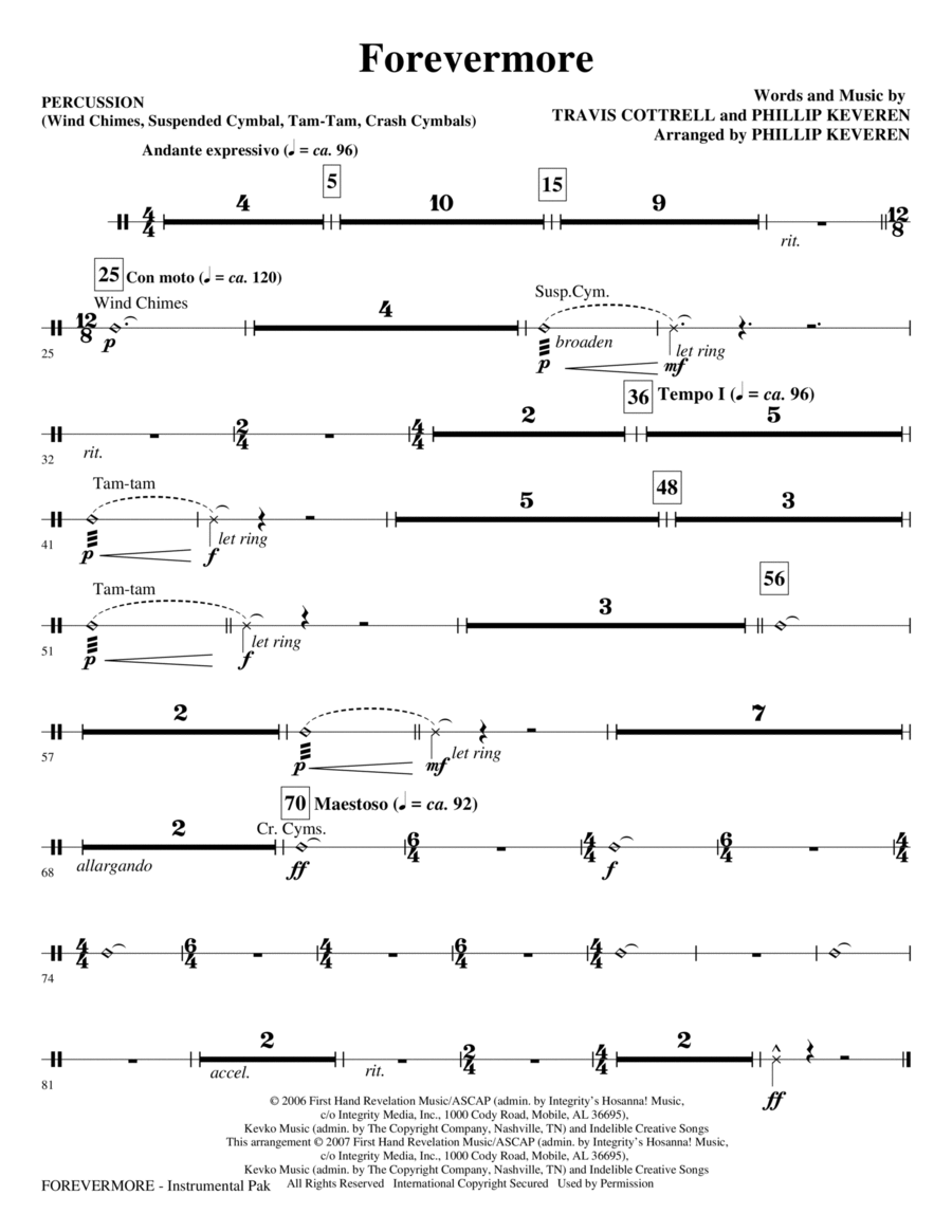 Forevermore - Percussion