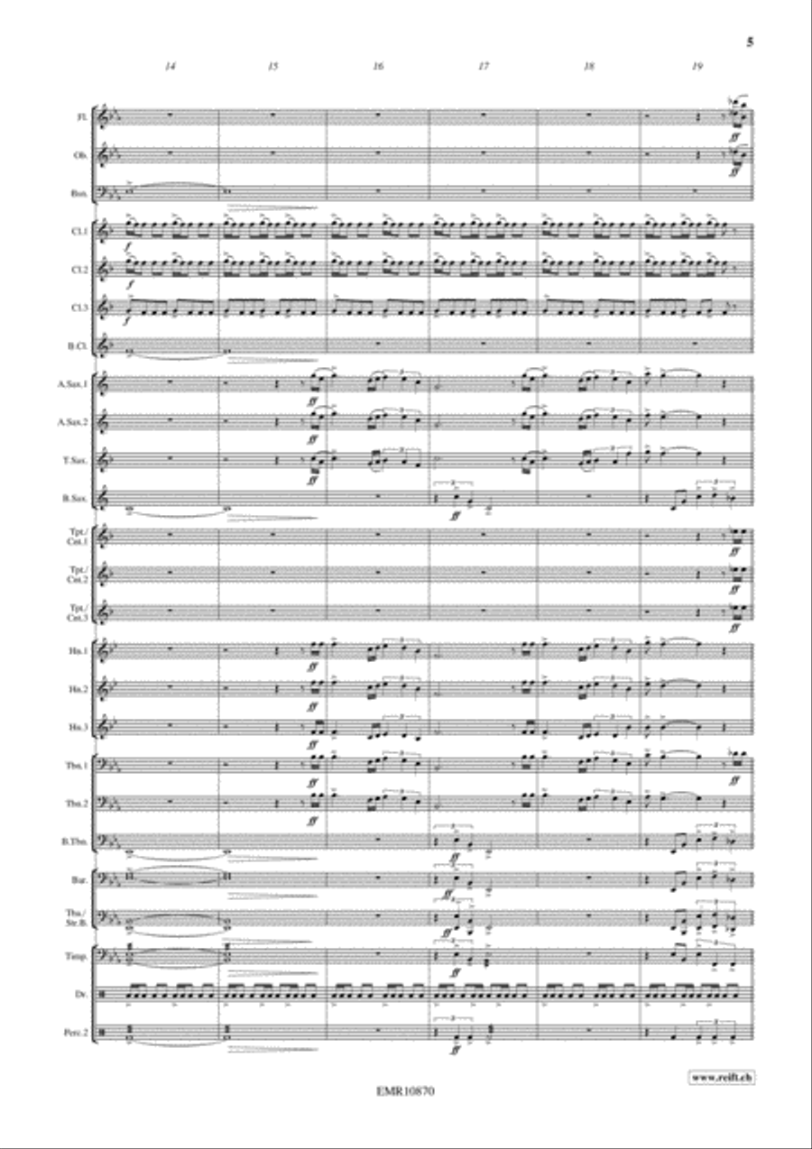 Prelude To A New Age Concert Band scores gallery preview page 6