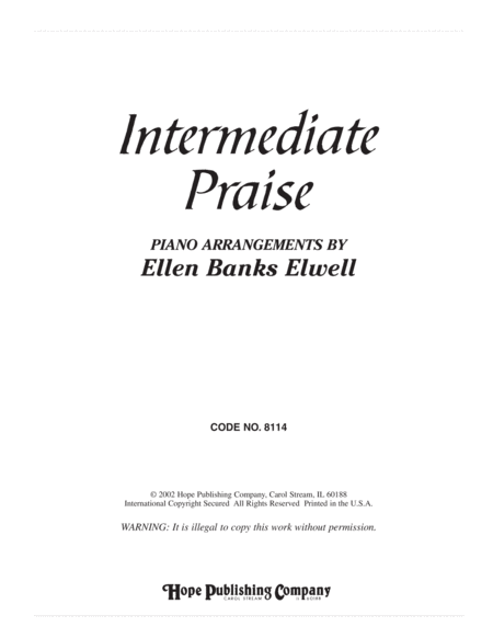 Intermediate Praise (Levels 5 and 6)