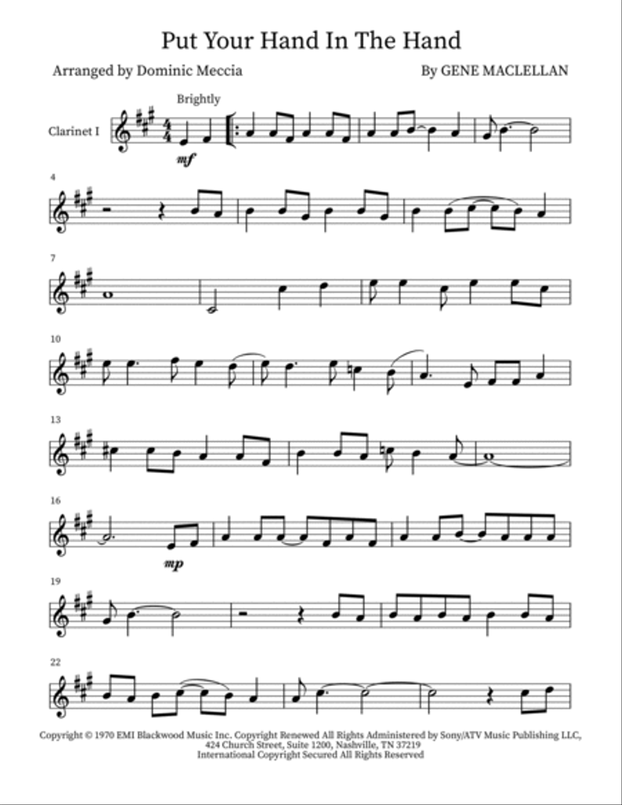 Put Your Hand In The Hand Small Ensemble scores gallery preview page 6