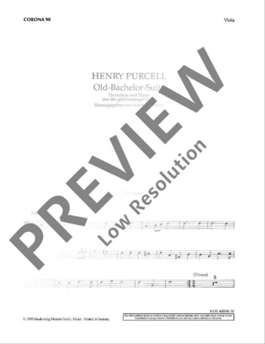 Old-Bachelor-Suite Chamber Orchestra scores gallery preview page 11