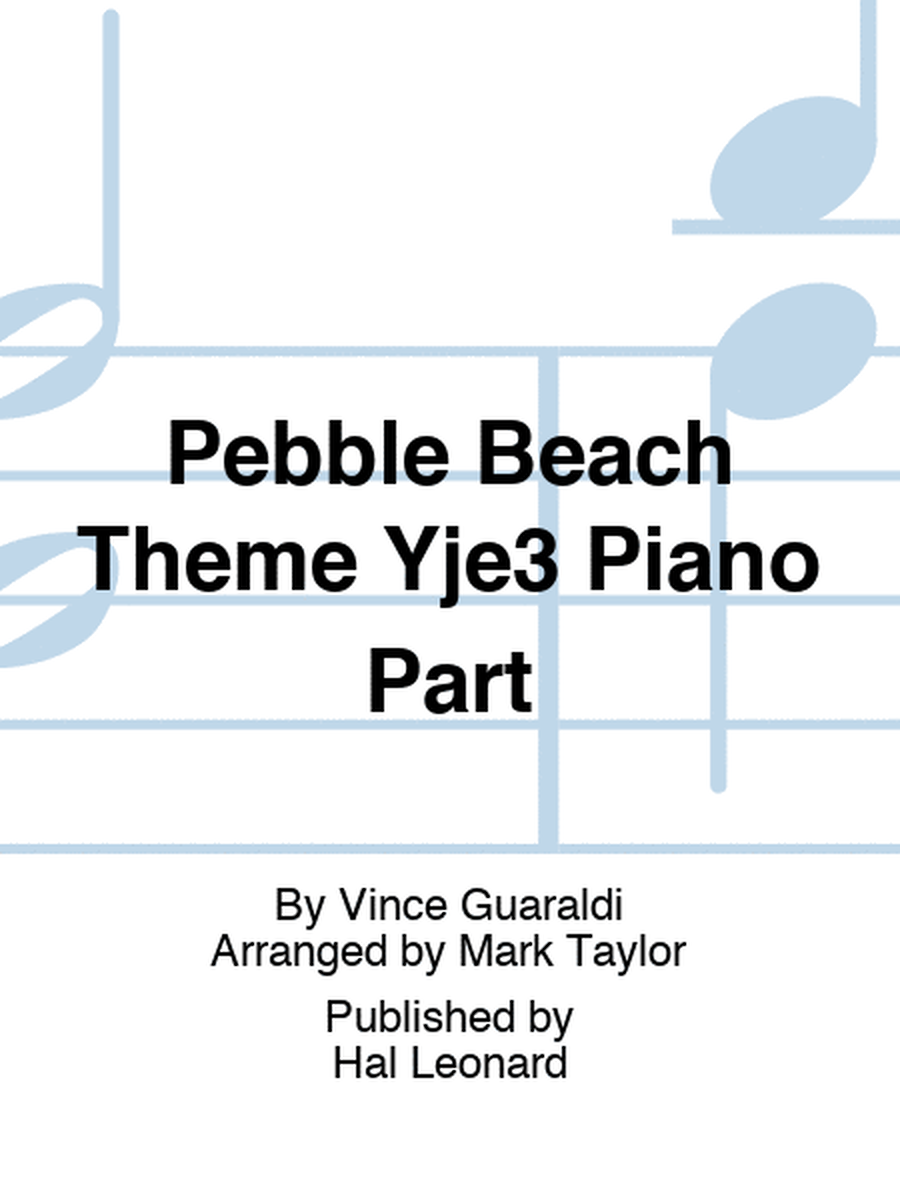 Pebble Beach Theme Yje3 Piano Part